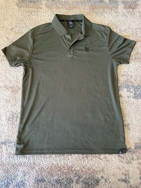 Vortex Optics Men's Olive Green Performance Tactical Polo Shirt